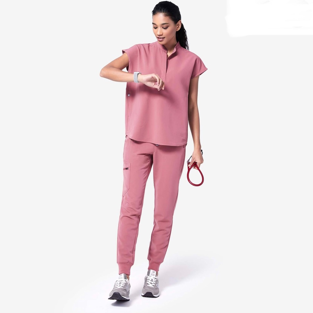 Figs Mauve Zamora jogger scrub pants XSP